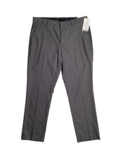 Perry Ellis Portfolio Men's Slim Fit Flat Front Pants Charcoal Grey 31 x 30