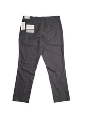 Perry Ellis Portfolio Men's Slim Fit Flat Front Pants Charcoal Grey 31 x 30