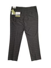 Perry Ellis Portfolio Mens Modern fit Dress Pants 36 / 34 Grey Plaid Stretch