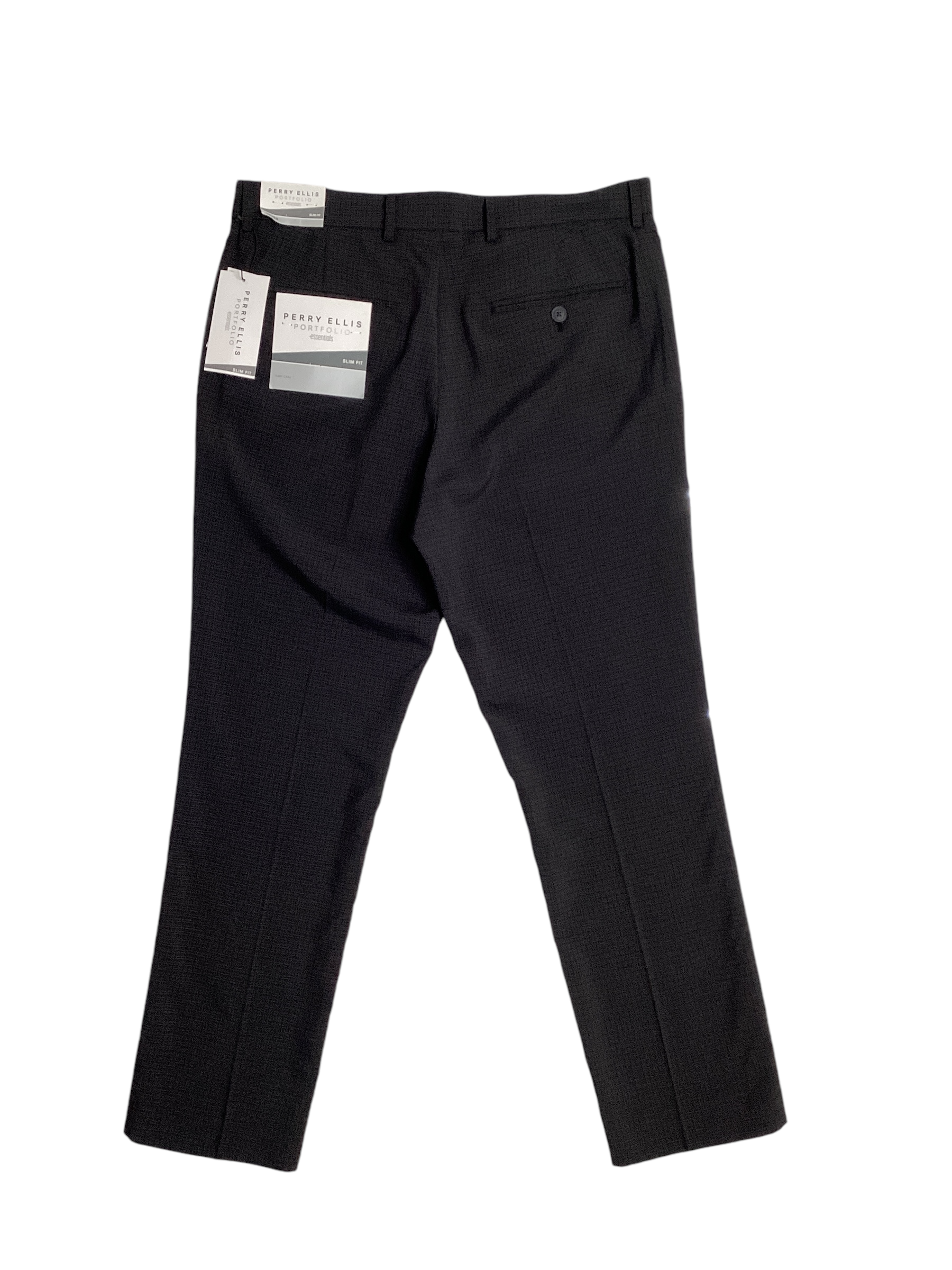 Perry Ellis Portfolio Men's Slim Fit Twill Pants Caviar Black 30 x 30 –  Bristol Apparel Co