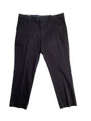 Perry Ellis Mens Slim fit Cotton Dress Pants 36 / 30 Black Solid