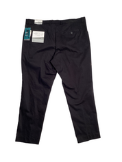 Perry Ellis Mens Slim fit Cotton Dress Pants 36 / 30 Black Solid