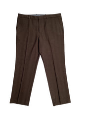 Perry Ellis Portfolio Modern Fit Flat Front Pants Major Brown 40 x 30