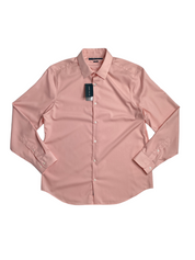 Perry Ellis Mens Long Sleeve Pink Button Down Shirt Large