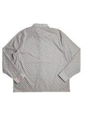 Perry Ellis Mens Line Print Cotton Button Down Shirt Beige Green Combo  XXL
