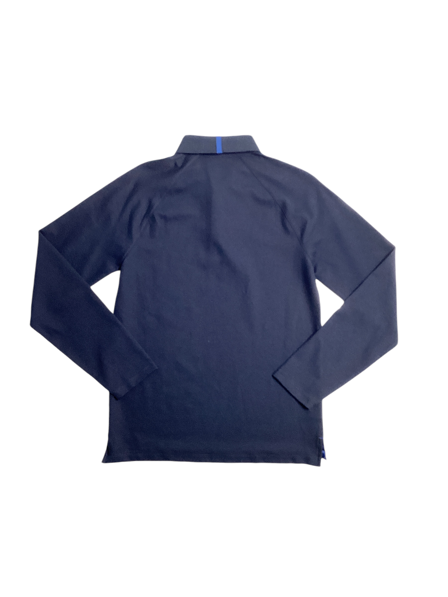 Perry Ellis Men's Long Sleeve Polo Shirt Dark Sapphire Blue Small