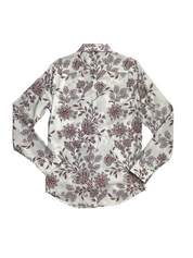 Perry Ellis Mens Slim Fit Floral Button Down Shirt Bright White Medium