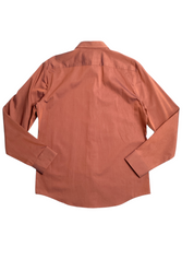 Perry Ellis Mens Spill Resistant Long Sleeve Button Down Shirt Potters Clay 2XL