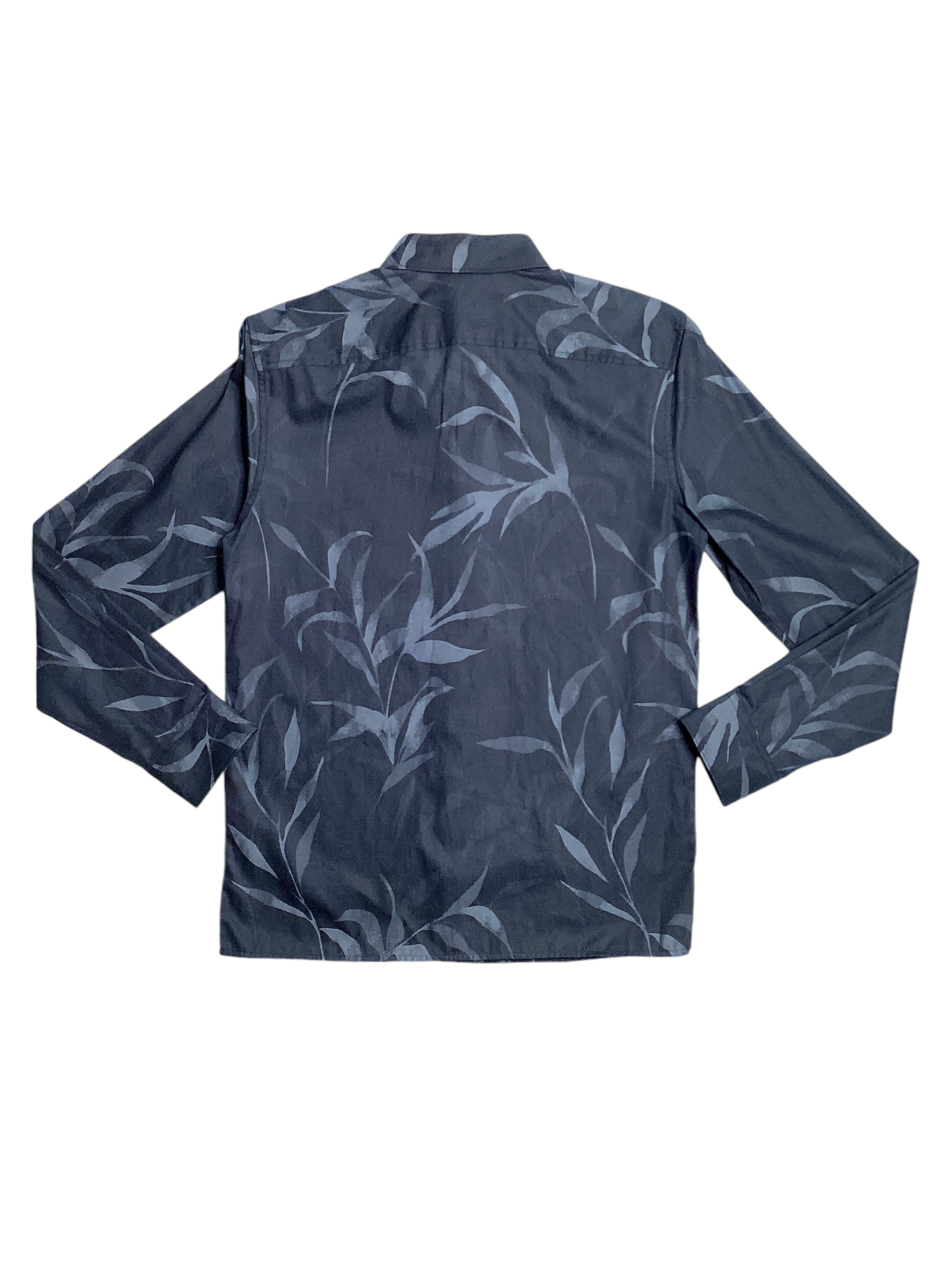 Perry Ellis Mens Dark Blue Button Down Floral Shirt XXL
