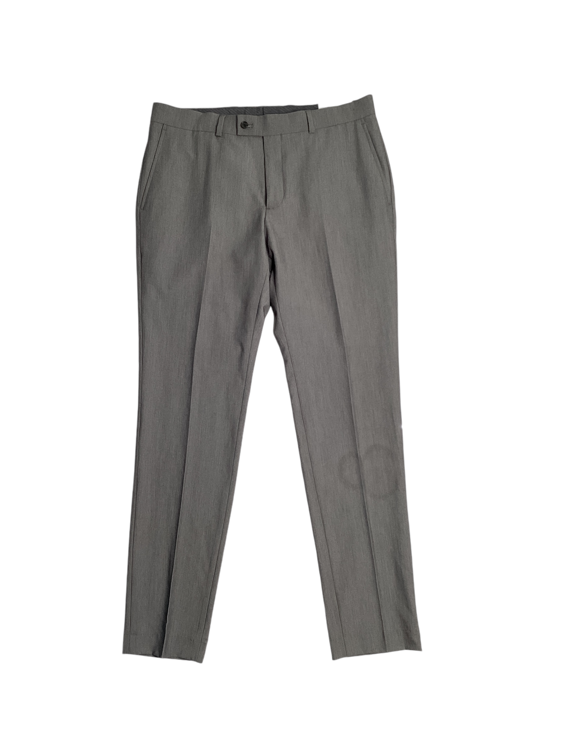 Perry Ellis Mens Slim Fit Dress Pants 34 x 32 Grey