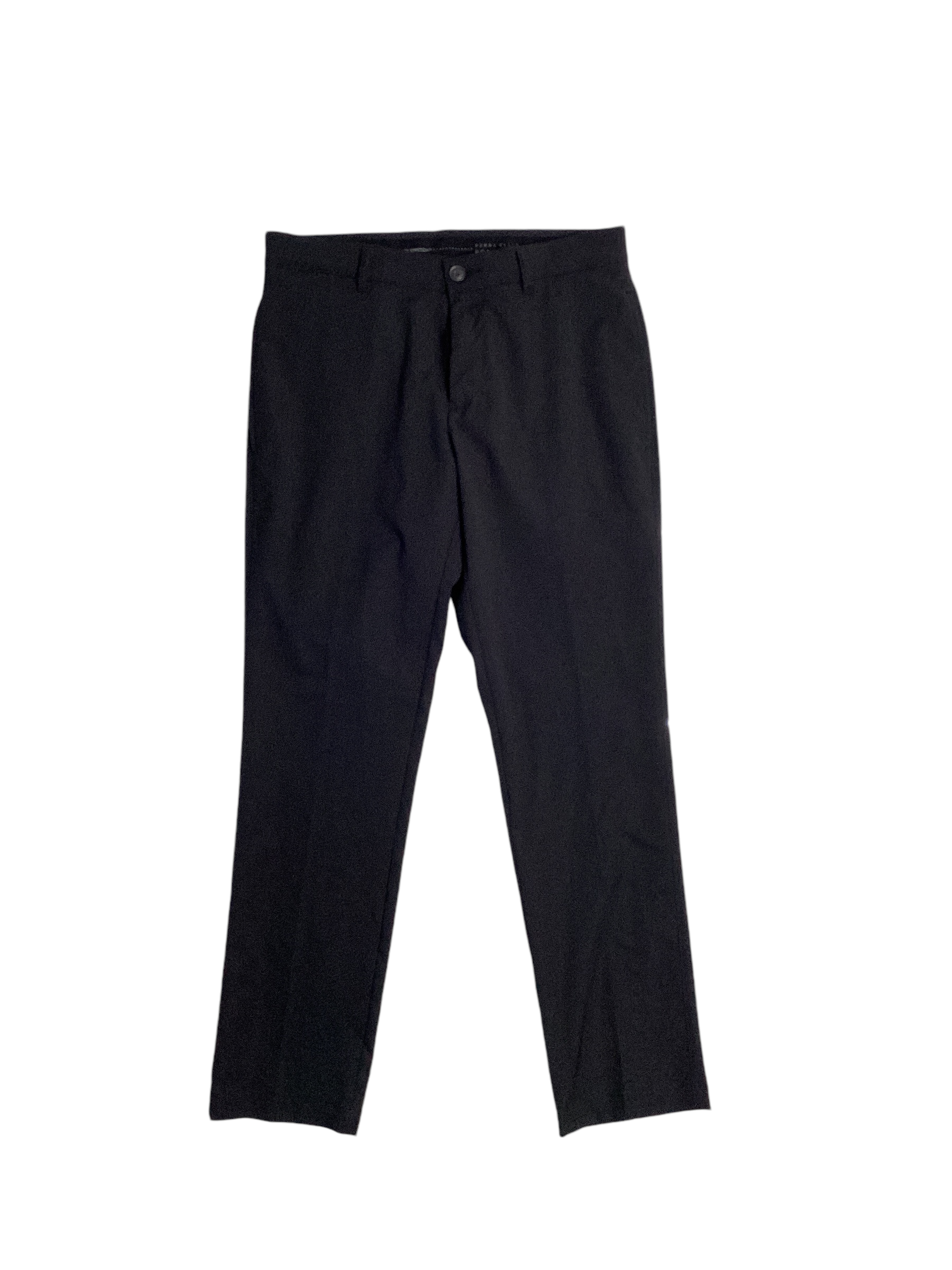 Perry Ellis Portfolio Men's Slim Fit Solid Stretch Tech Pants Black 36 x 32