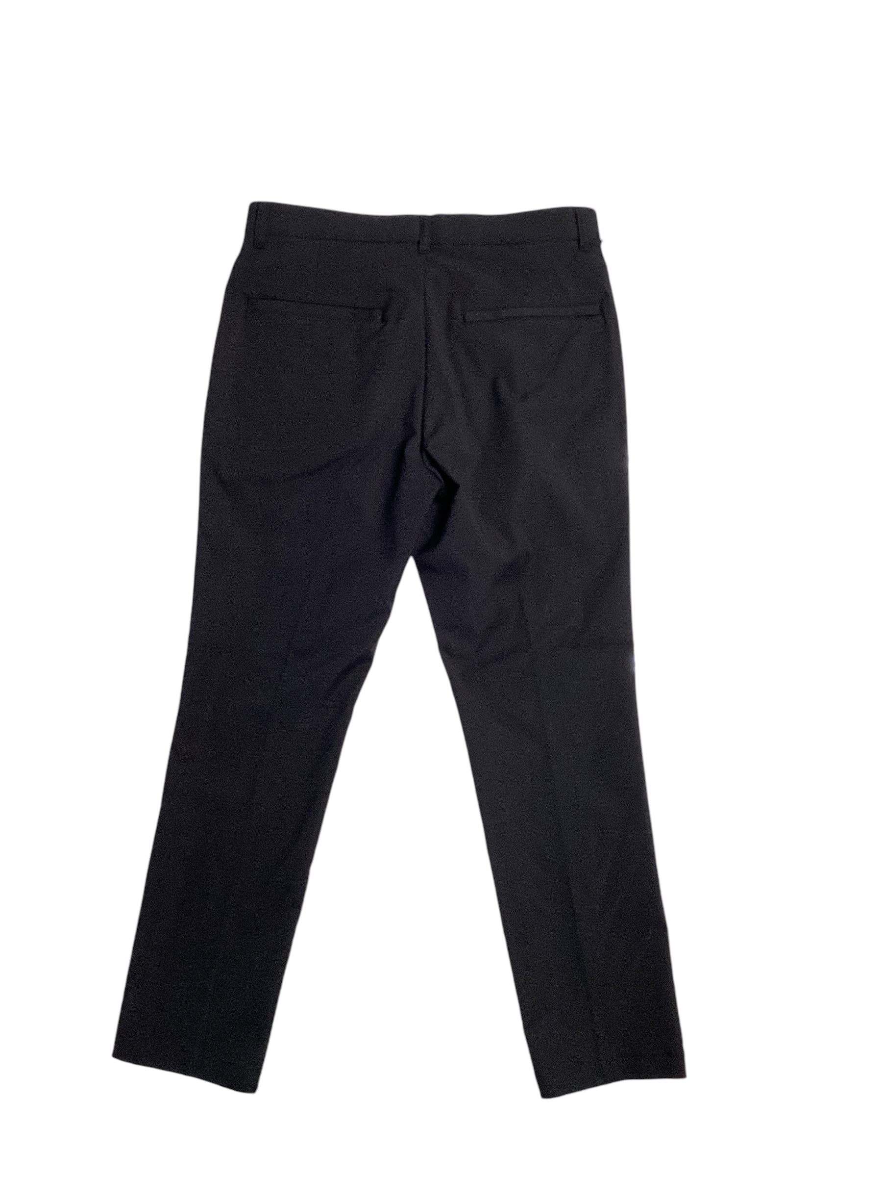 Perry Ellis Portfolio Mens Slim Fit Solid Stretch Flat Front Pants Black 30 x 29