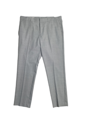 Perry Ellis Portfolio Mens Slim fit Twill Dress Pants 30 / 29 Light Grey Plaid