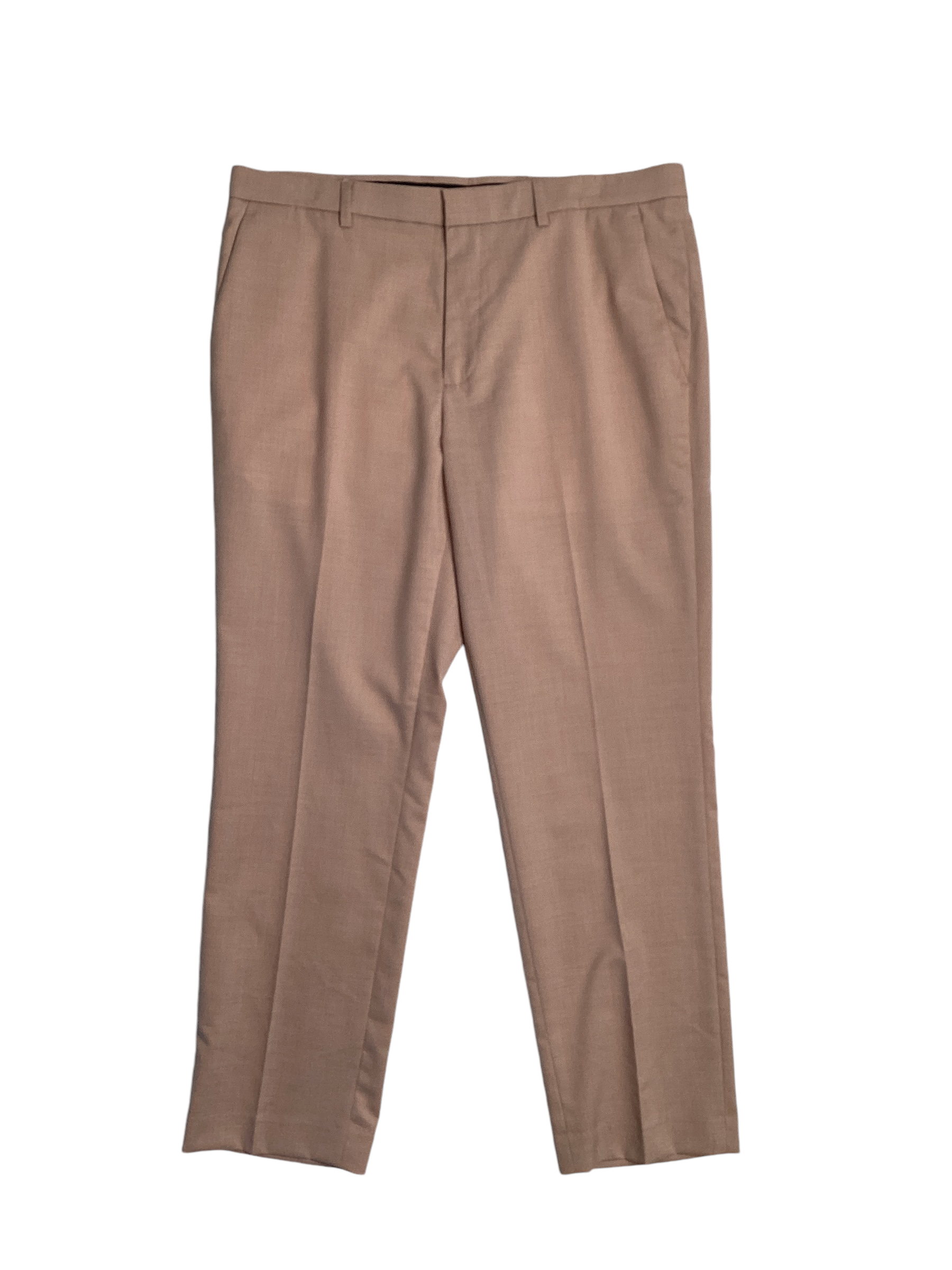 Perry Ellis Portfolio Mens Modern fit Casual Pants 36 / 30 Pink Solid Stretch