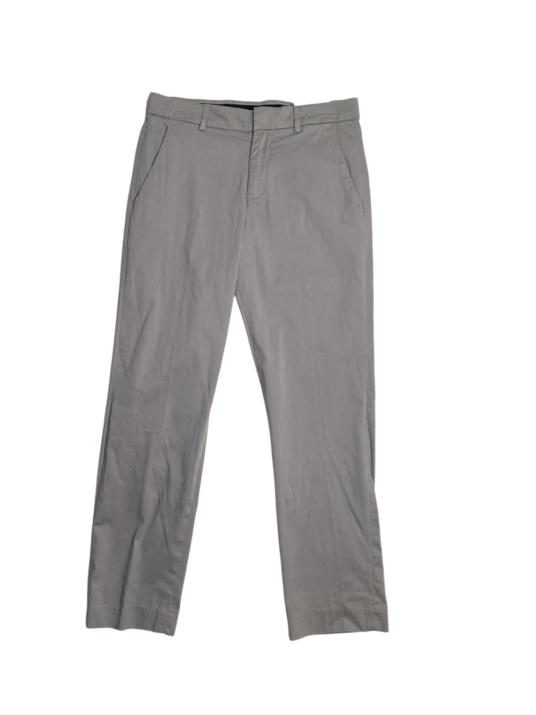 Perry Ellis Mens Slim fit Dress Pants 30 / 29 Light Grey Solid