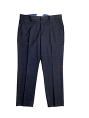 Perry Ellis Mens Flat Front Suit Dress Pants Navy Blue 36 x 29