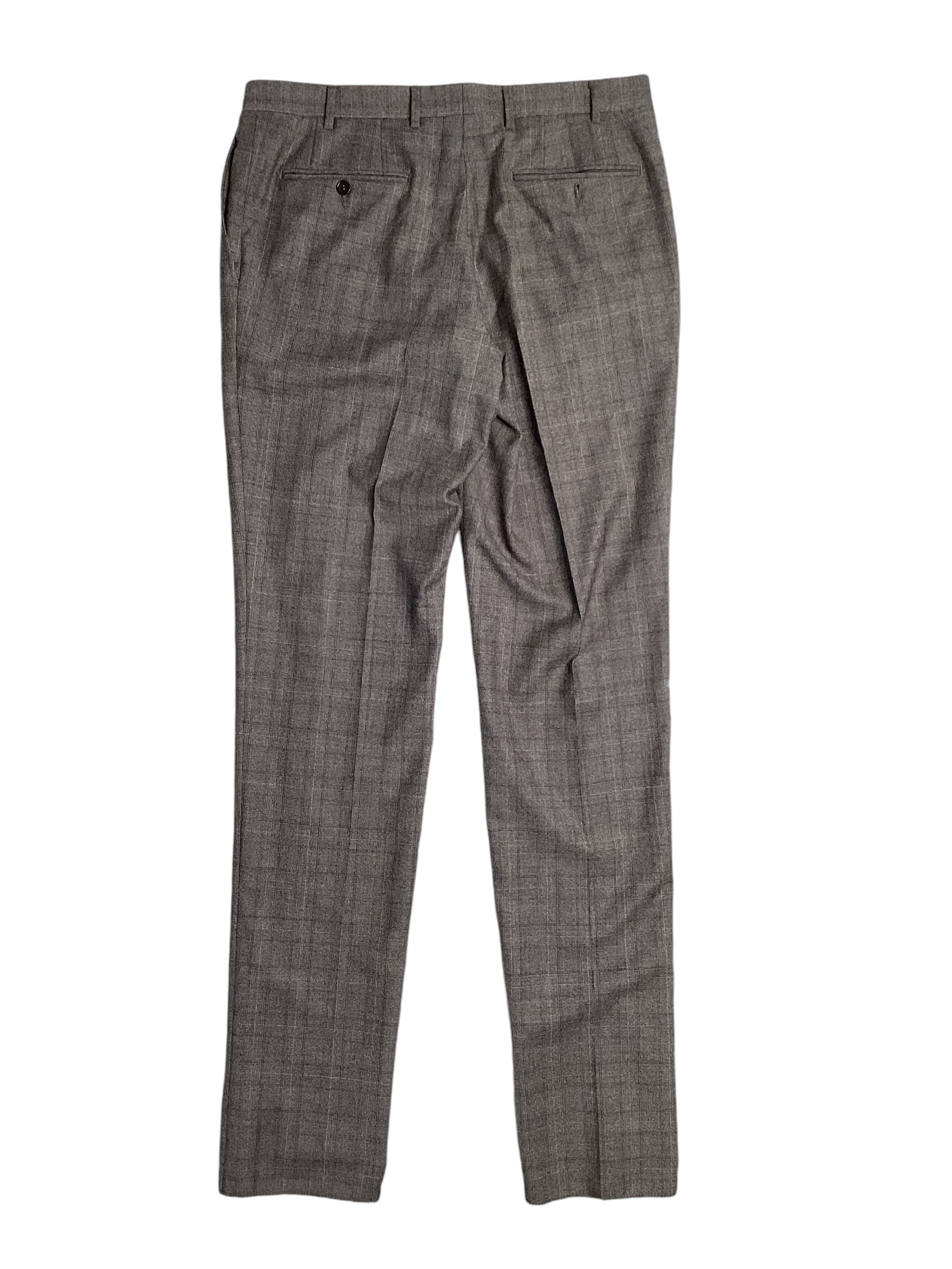 Canali Mens Capri 2 PC Flannel Suit EU 50R US 40R / 34W Grey Brown Plaid
