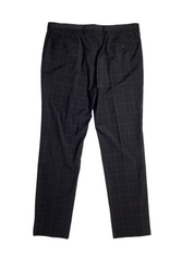 AX Armani Exchange Mens Slim-Fit Black Windowpane Dress Pants 38 x 32 Wool