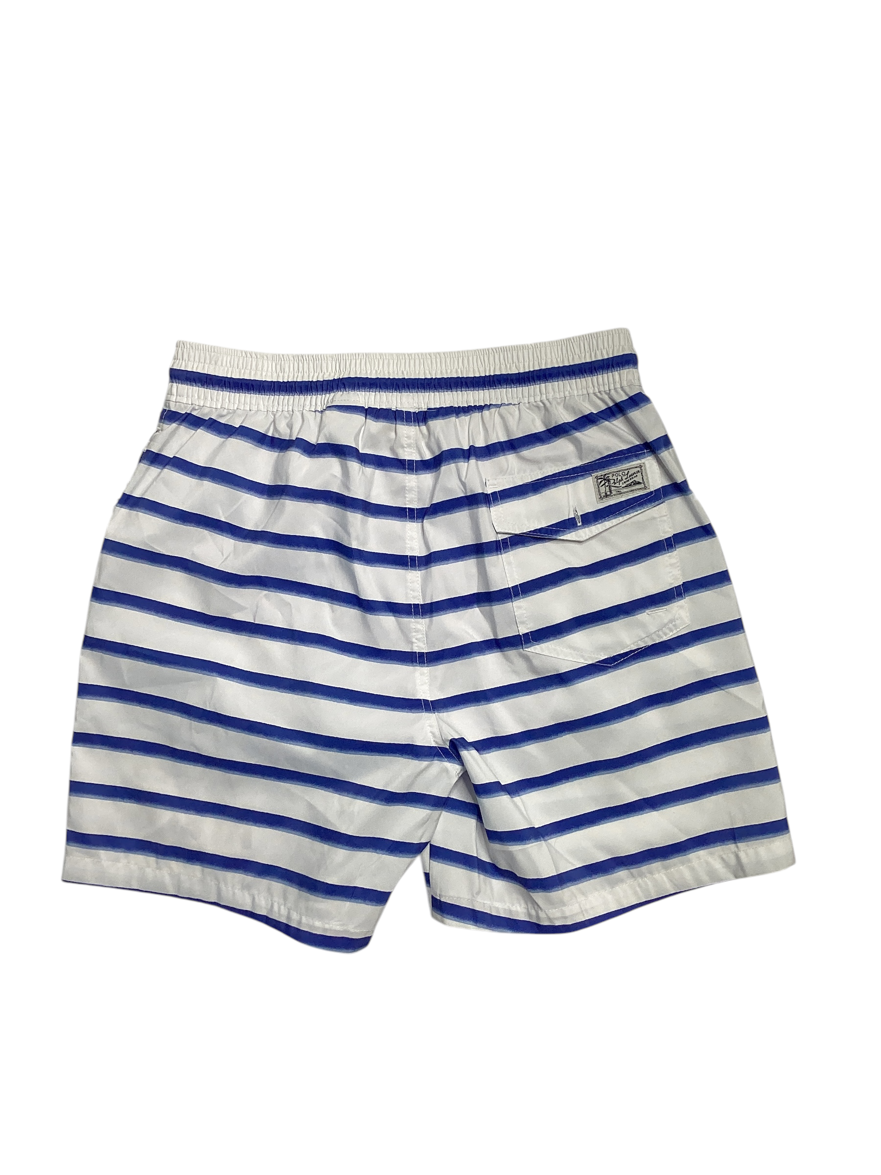 Polo Ralph Lauren Mens Swimsuit Swim trunks Small White Blue Striped