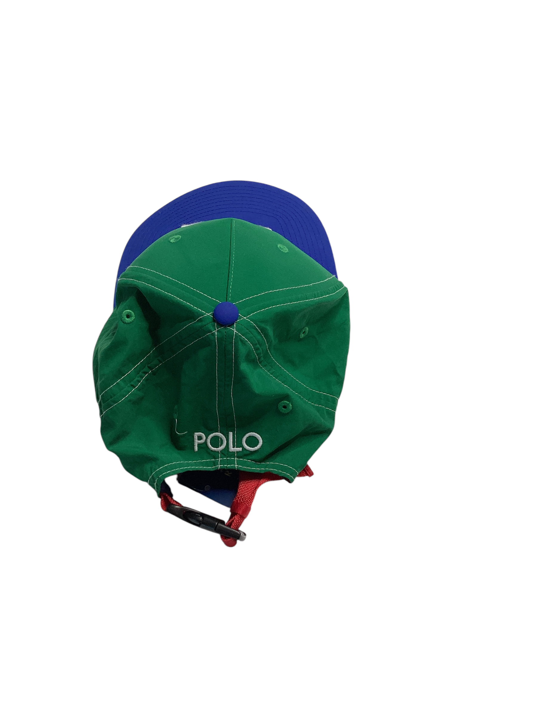 Polo Ralph Lauren Mens Green / Blue Logo Baseball Cap Hat Adjustable
