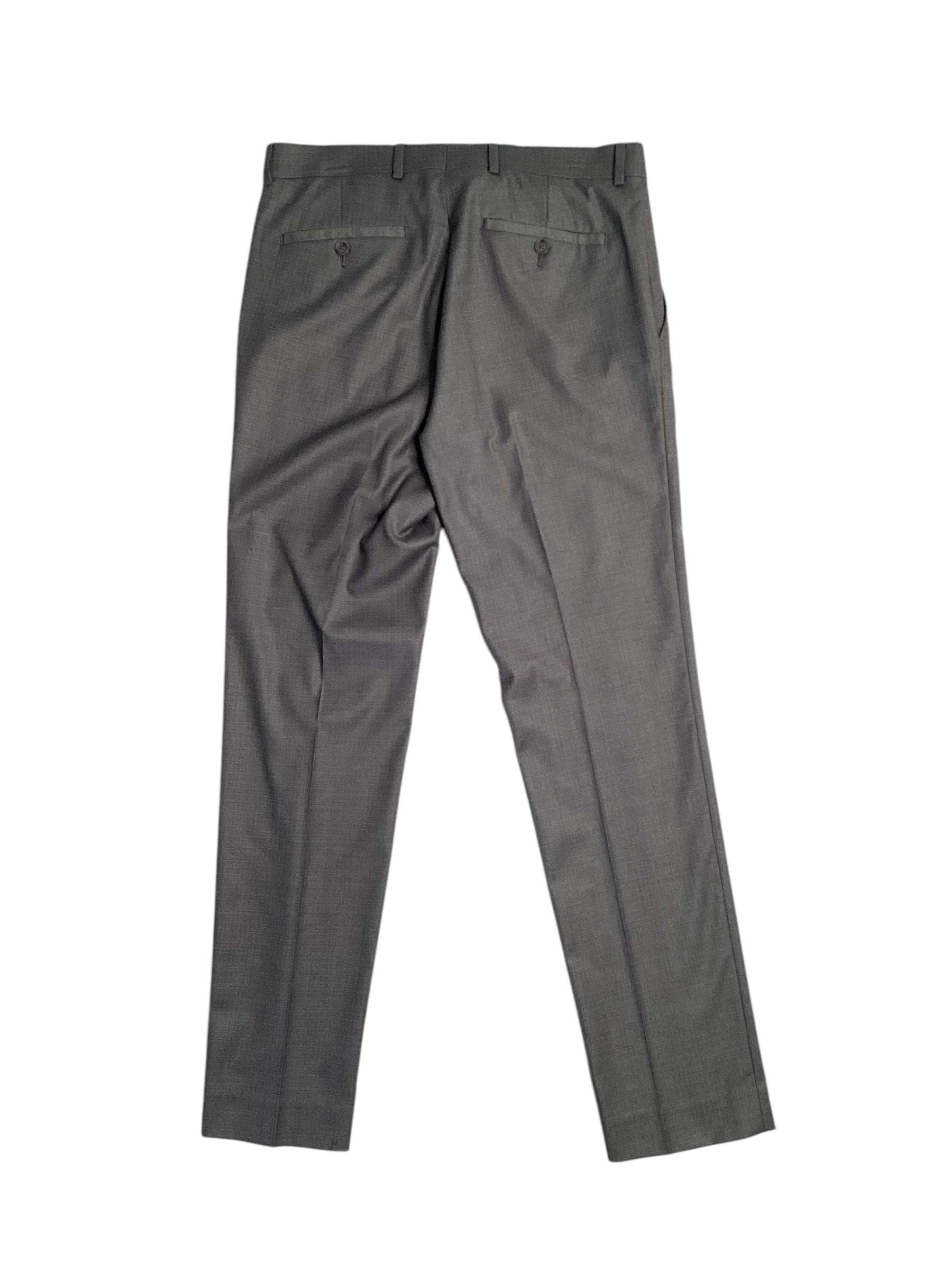 Kenneth Cole Reaction Men's Slim Fit Stretch Suit 40R / 33 x 32 Grey Flat Pant