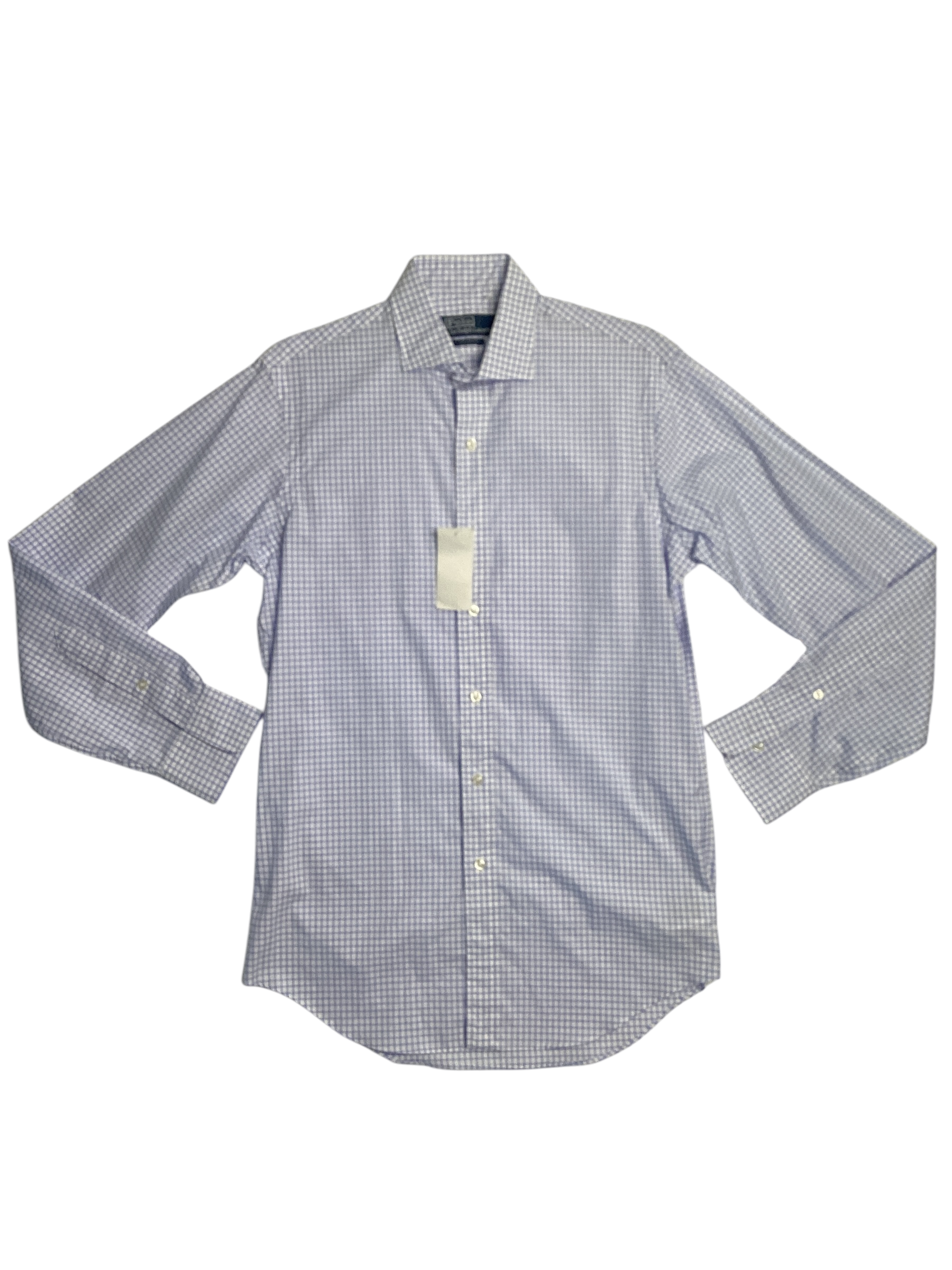 Polo Ralph Lauren Mens Custom Slim Fit Dress Shirt Small Blue Check