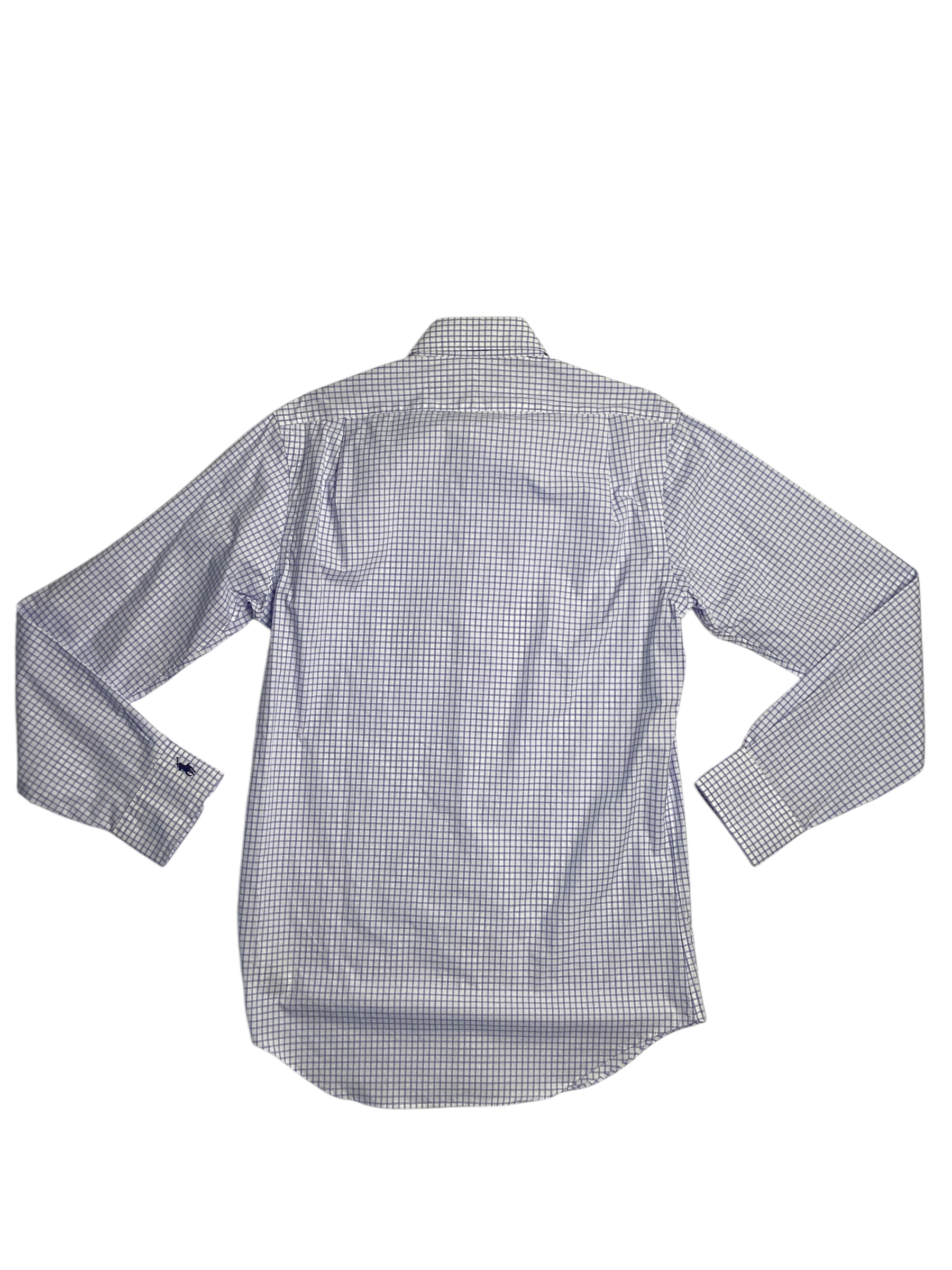 Polo Ralph Lauren Mens Custom Slim Fit Dress Shirt Small Blue Check