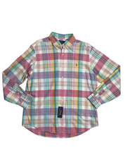 Polo Ralph Lauren Classic Fit Button Down Shirt XL Pink / Blue / Green Plaid