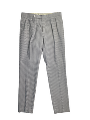 Polo Ralph Lauren Mens Pleated Classic Fit Seersucker Pants 38 x 34 Blue White