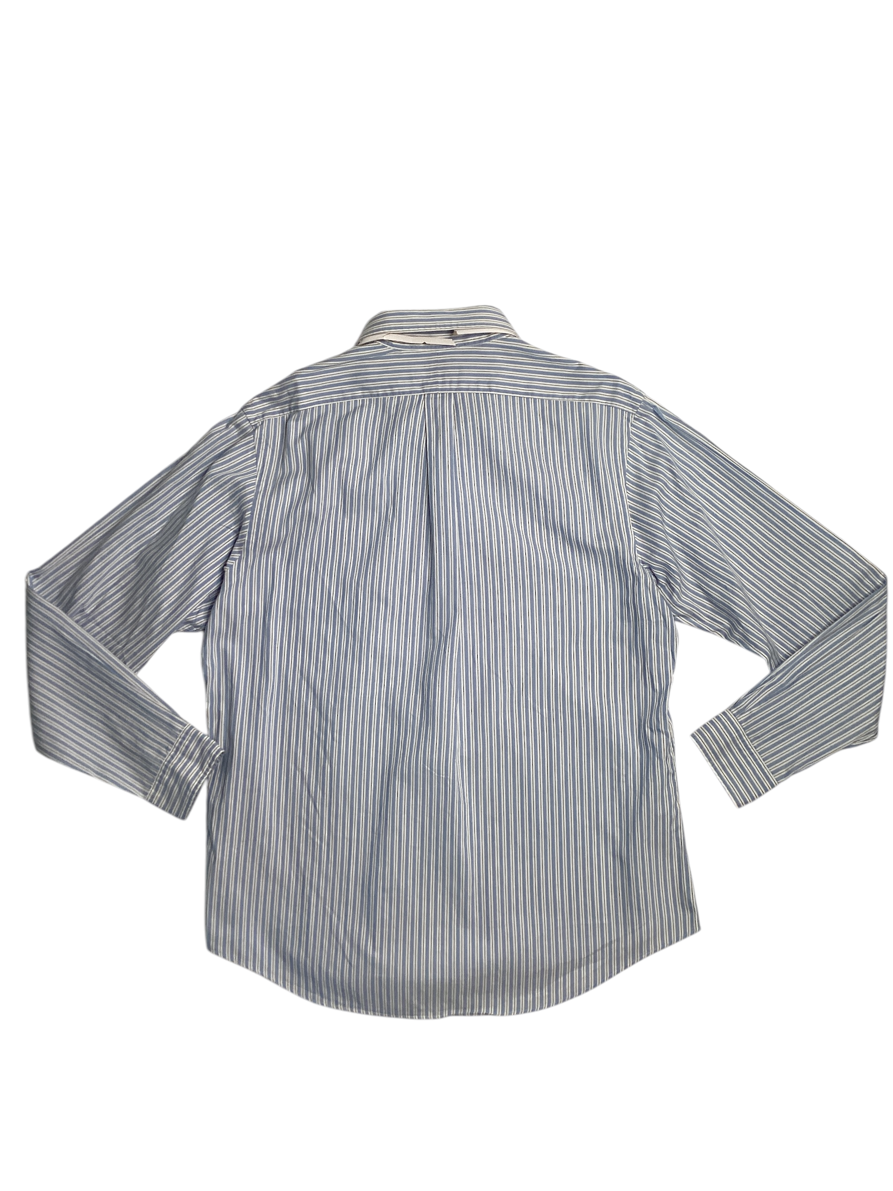 Polo Ralph Lauren Mens Custom Fit Dress Shirt Size 17 / XL Blue Striped