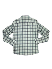 Perry Ellis Mens Plaid Button Down Shirt Green  Small