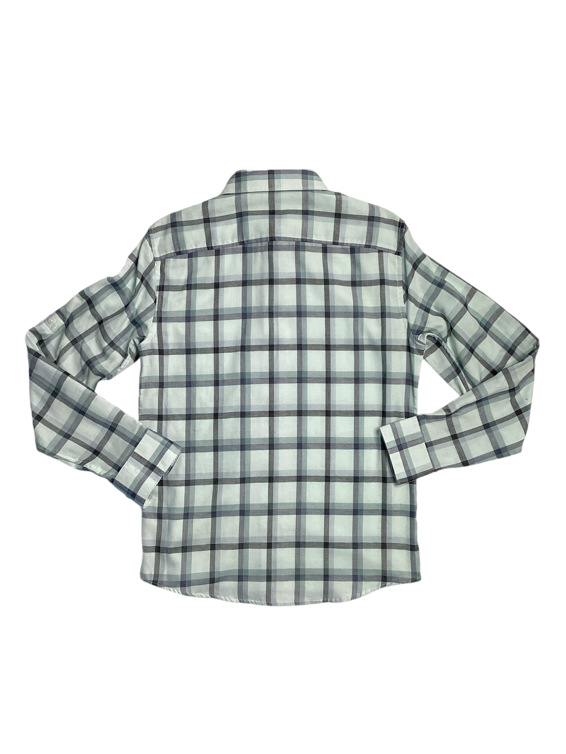 Perry Ellis Mens Plaid Button Down Shirt Green XL