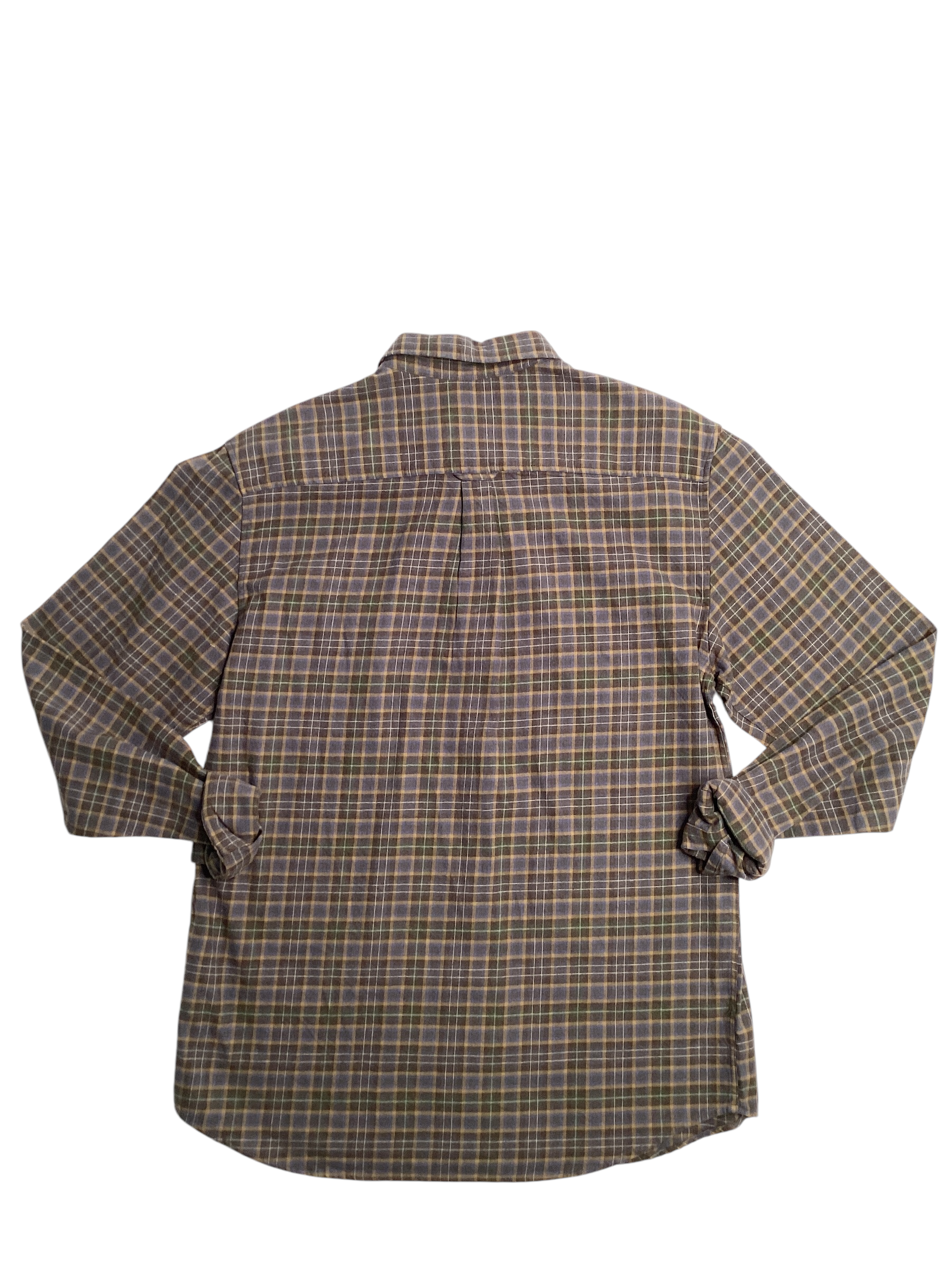 Frank & Oak Mens Regular Fit Kapok Flannel Shirt XL Blue Brown Plaid