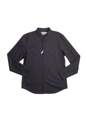 Calvin Klein Men's Slim-Fit Chambray Button Shirt XL Forged Iron Grey