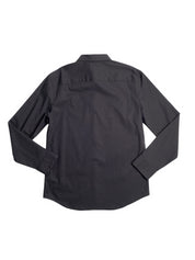 Calvin Klein Men's Slim Fit Chambray Button Down Shirt Forged Iron Grey Large