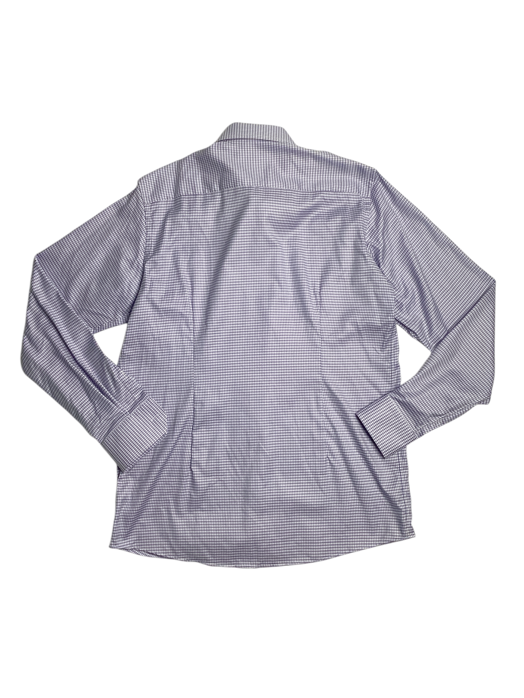 Eton Mens Regular fit Long Sleeve Button-Up Shirt 16.5 Purple