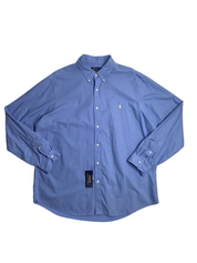 Ralph Lauren Polo Mens Classic Fit Oxford Dress Shirt XXL 2XL Blue