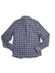 Lauren Ralph Lauren Mens Soft Stretch Button Dress Shirt Medium Blue Plaid