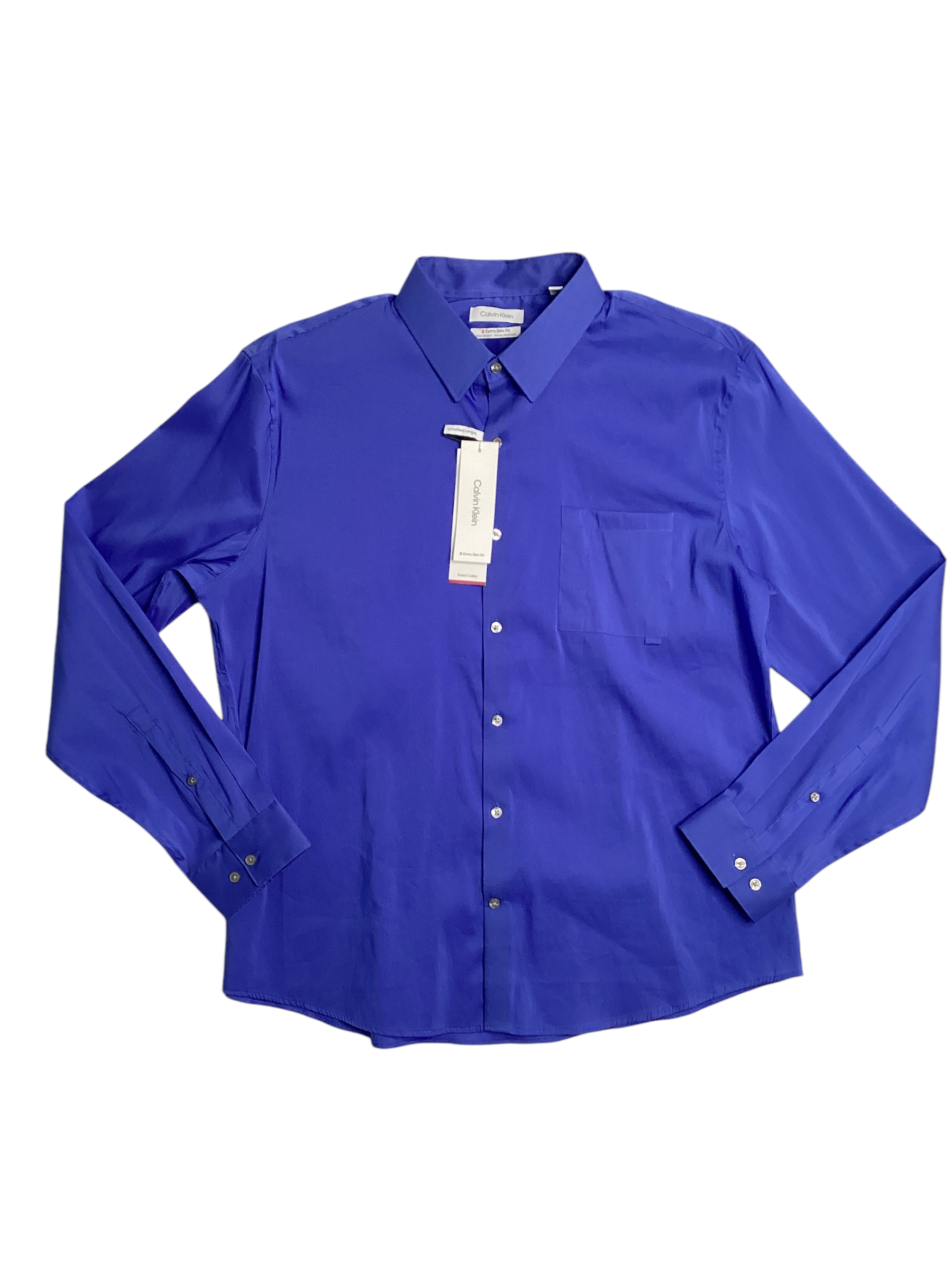 green emerald velvet dress Calvin Klein Mens Extra Slim Fit Dress Shirt XL Blue Stain Shield