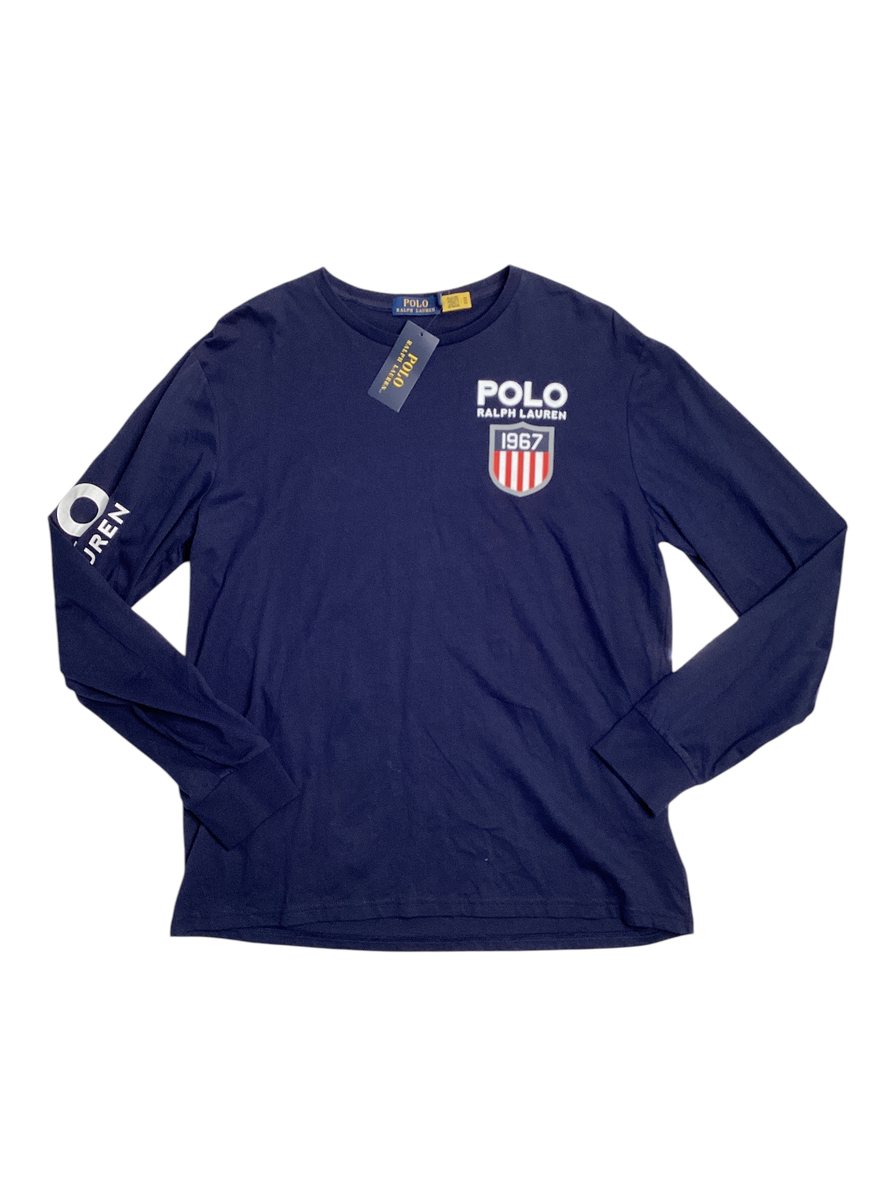 Polo Ralph Lauren Mens Long Sleeve T Shirt Large Navy Blue