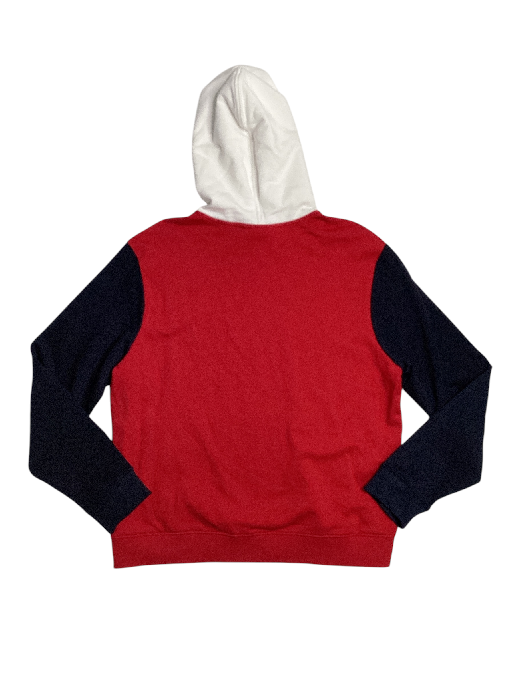 Perry Ellis America Men's Colour Block Pullover Hoodie Sweatshirt XL Red Blue