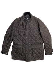 Barbour Mens Quilted Full Zip Quilted Coat Jacket XL Dark Grey