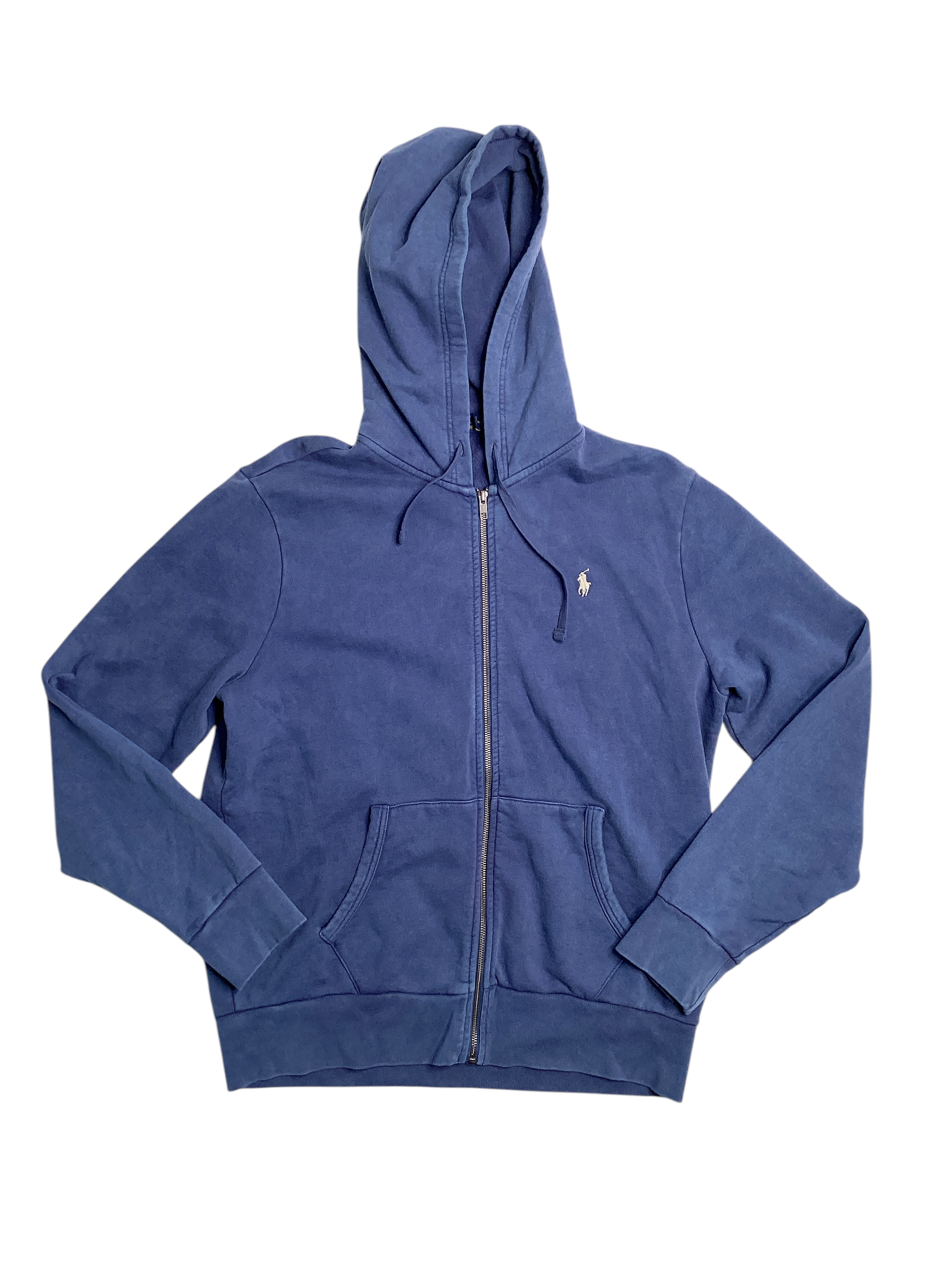 Polo Ralph Lauren Mens Full Zip Hoodie Sweatshirt Large Blue