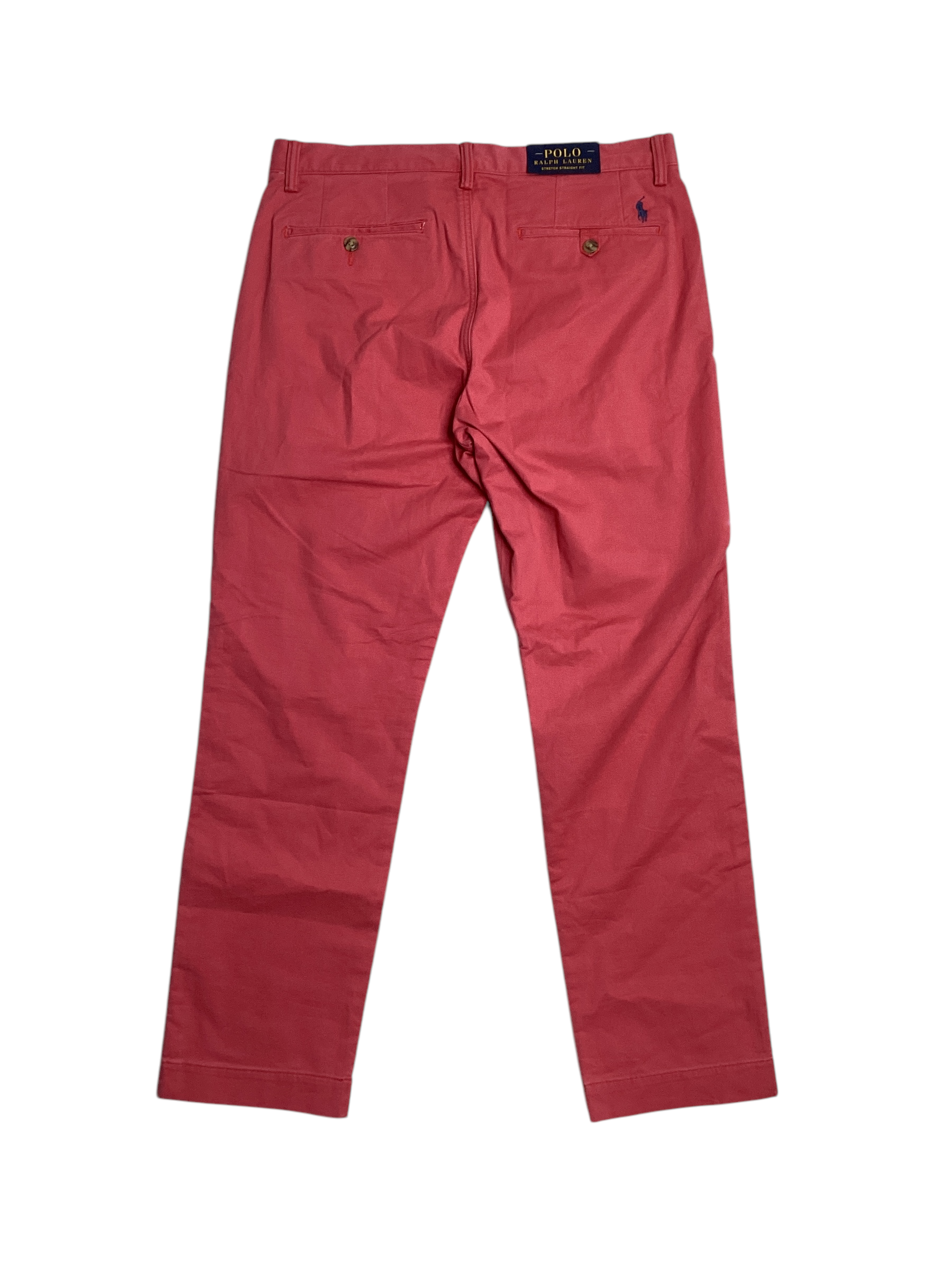 Polo Ralph Lauren Mens Stretch Straight Fit Pants Pink 32 x 30 Khakis Chinos