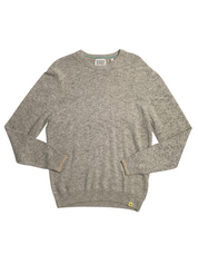 Scotch & Soda Mens Melange Crew Neck Pullover Sweater Large Beige Melange