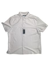 Perry Ellis Mens Short Sleeve Button Down Shirt White Small