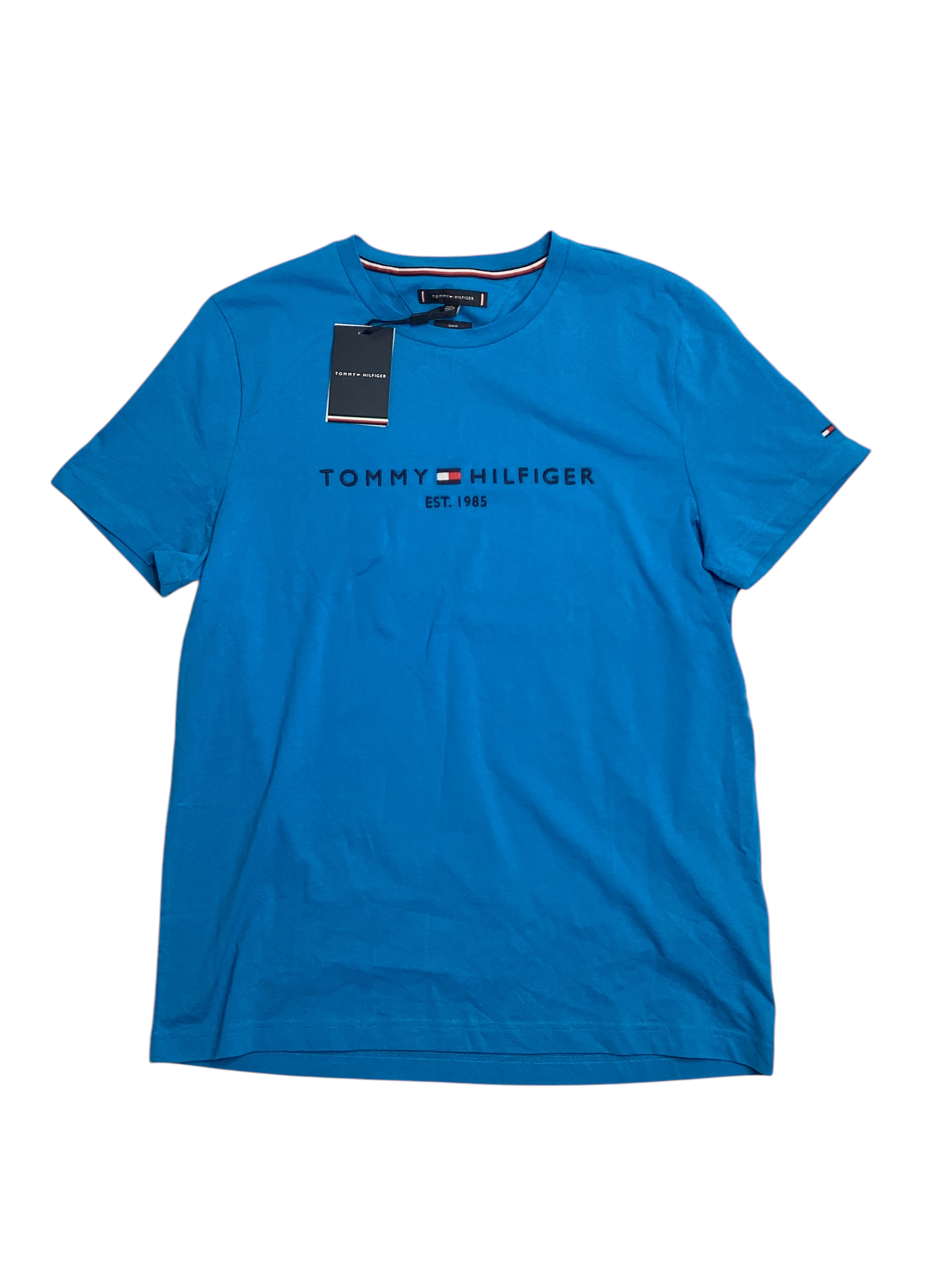 Tommy Hilfiger Men's Logo Short Sleeve T Shirt XL Blue