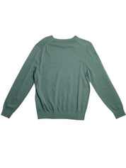 Nautica Mens Lightweight Jersey V-Neck Sweater Medium Green Chive