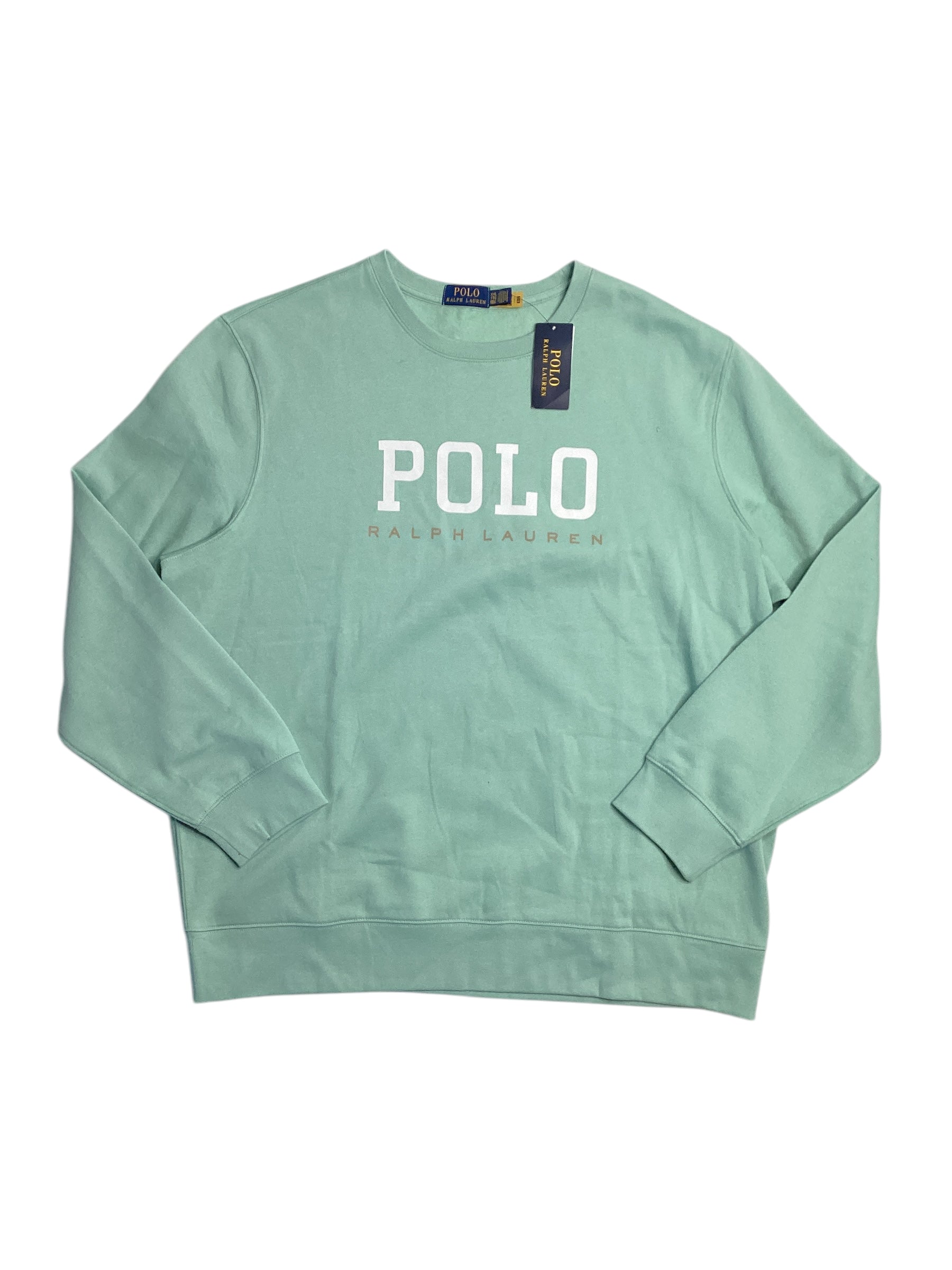 Polo Ralph Lauren Mens Crewneck Logo Sweatshirt Mint Green Medium