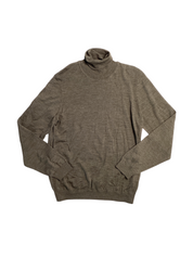 Hugo Boss Mens Modern Fit Wool Turtleneck Sweater Large Dark Green